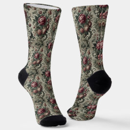 🌹 Eine langsame Vererbung - Gotische Tapestry Socken