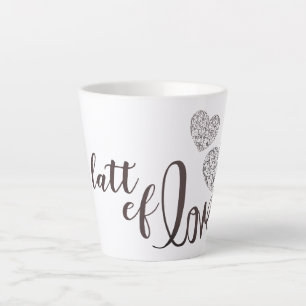 Eine Latte Liebe Valentinstag Schwebende Künstleri Milchtasse