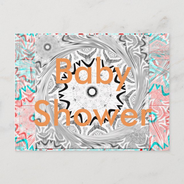 Eine lebendige afrikanische Kultur: Eine rosa und  Einladungspostkarte (Vorderseite)