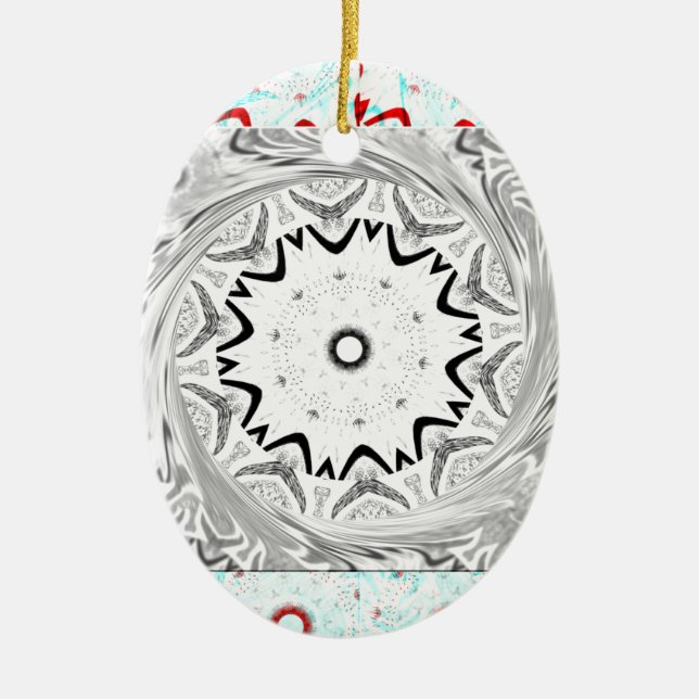 Eine lebendige afrikanische Kultur: Eine rosa und  Keramikornament (Vorne)