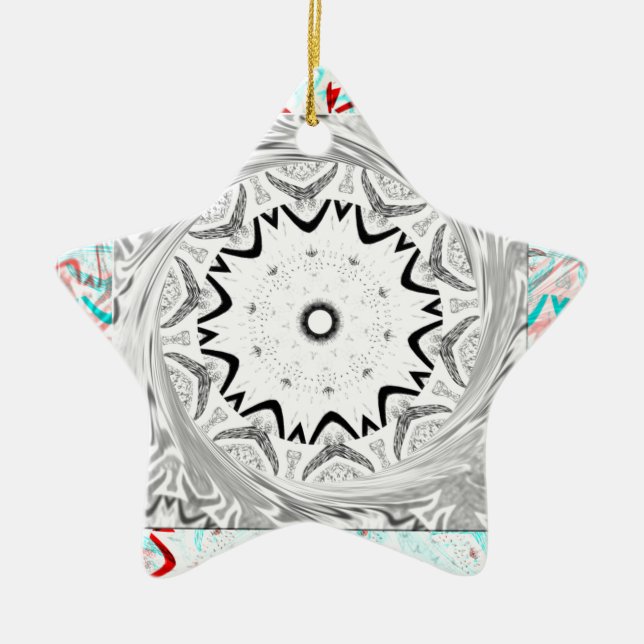 Eine lebendige afrikanische Kultur: Eine rosa und  Keramikornament (Vorne)