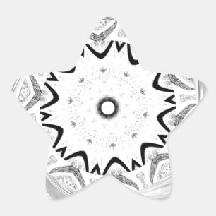 Eine lebendige afrikanische Kultur: Eine rosa und  Stern-Aufkleber