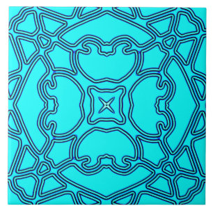 Eine lebendige aquamarine Keramik klassischer Farb Fliese