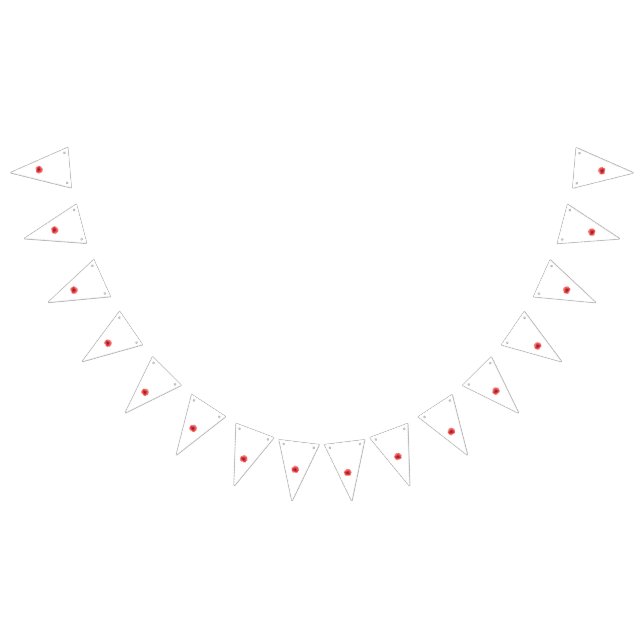 Eine lebendige Blume aus rotem Mohn mit zarten Blü Wimpelkette (Alle)