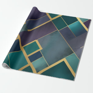 eine lebendige geometrische Musterfarbe lila Geschenkpapier
