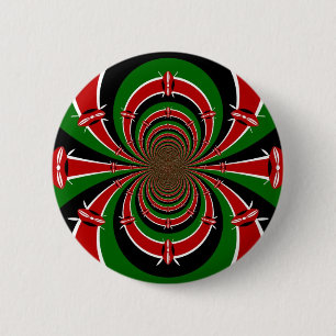 Eine lebendige kenianische Vision: Kenya Flag Kale Button