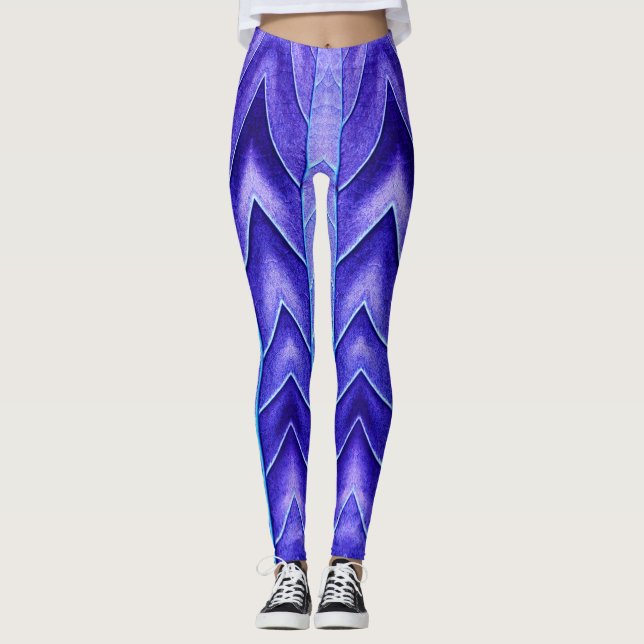 Eine lebendige lila Legg "Ratti_Creative_Arts" Leggings (Vorderseite)