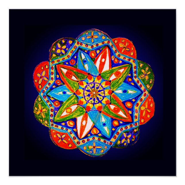 Eine lebendige Mandala Poster (Vorderseite)