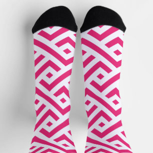 Eine lebendige rosa Farbe, coole Musterdesign Socken