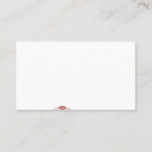 Eine lebendige rote Grafik mit kreativer Blüte Visitenkarte