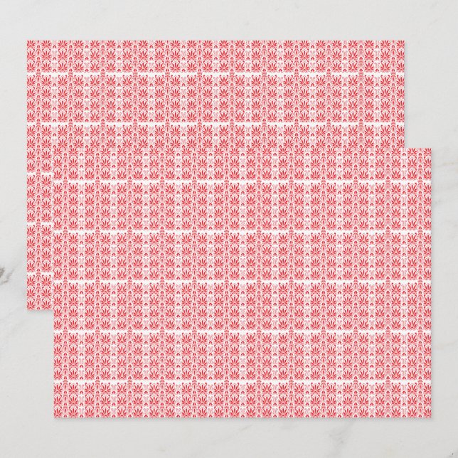 Eine lebendige rote Rose mit sanften Abfällen, die Einladung (Vorne/Hinten)