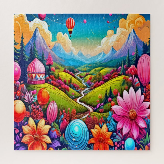 Eine lebendige und fantastische Landschaft Puzzle (Vertikal)