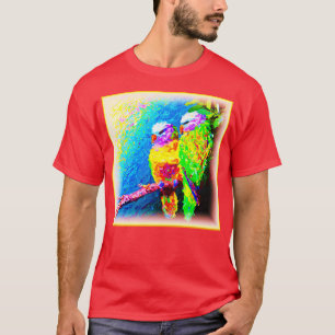 Eine lebendige und fröhliche Regenbogenvögel. Jetz T-Shirt