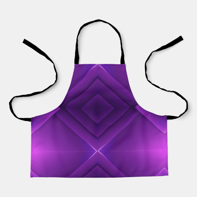 Eine lebendige violette Schürze mit geometrischem  (Vorderseite)