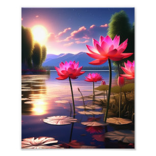 Eine lebhafte Feier der Blume und Foliage Fotodruck