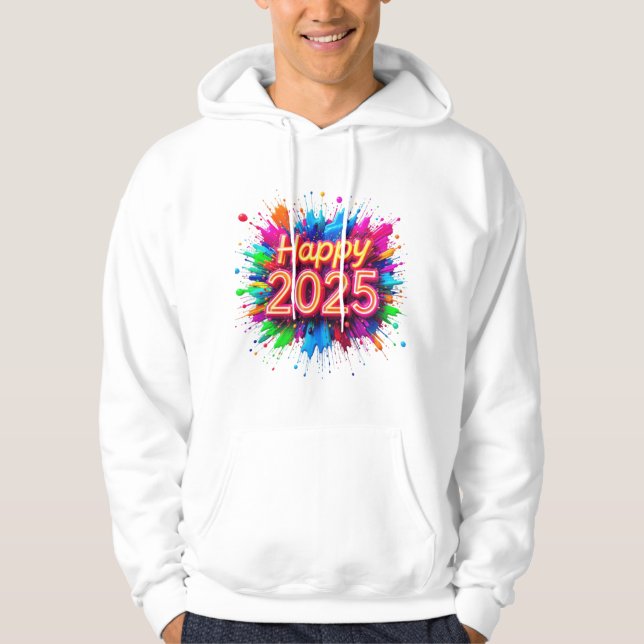 Eine lebhafte und farbenfrohe Neujahrsfeier 2025 Hoodie (Vorderseite)