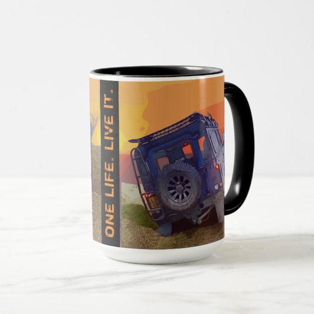 Eine lebt. Lebe es. Mug Tasse (VorderseiteRechts)