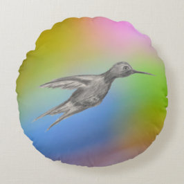 Eine Leidenschaft des Hummingvogels Rundes Kissen