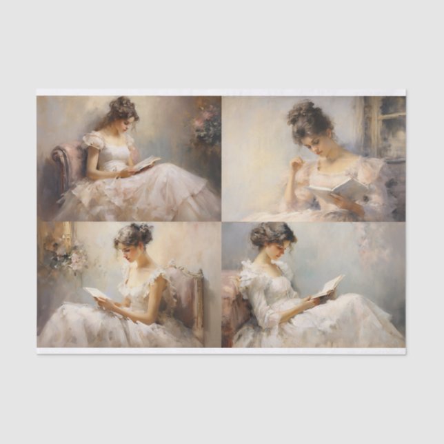 Eine Lesemagerkollektion 1 Dekoupage Seidenpapier (Vorderseite)