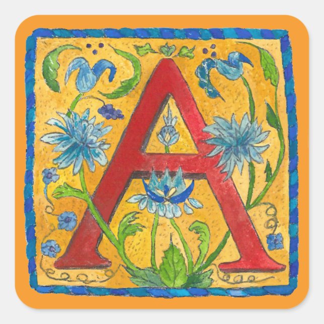 Eine Letter-Tragetasche Quadratischer Aufkleber (Vorderseite)