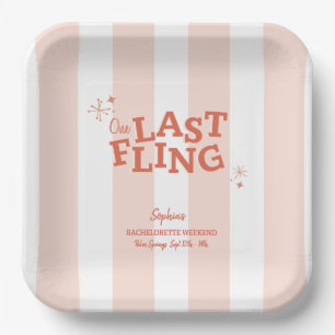 Eine letzte Fling-Bachelorette Pappteller
