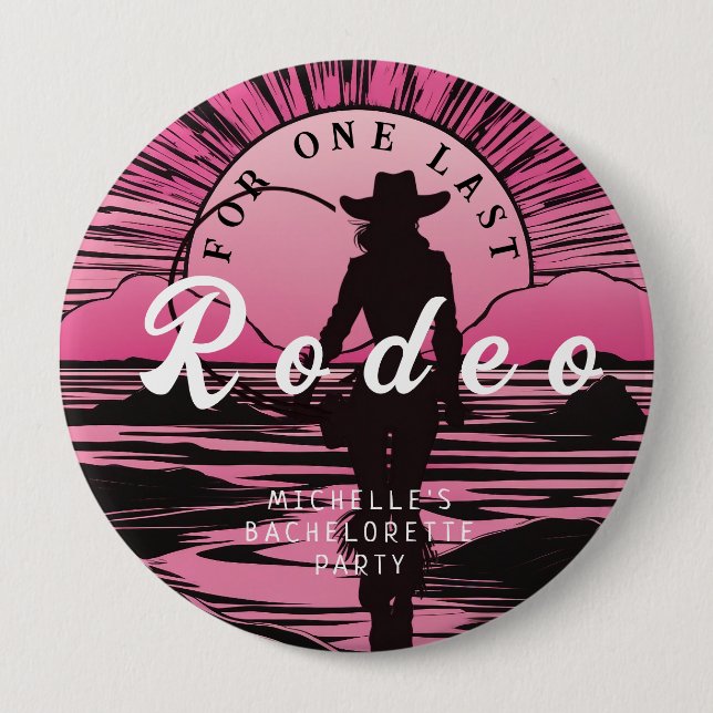 Eine letzte Rodeo Bachelorette Button (Vorderseite)