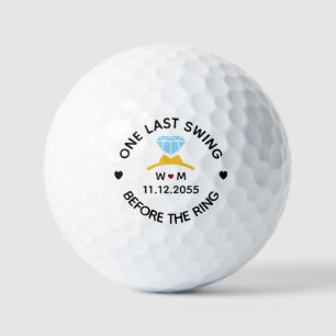 Eine letzte Swing vor dem Ring - Bachelor Party Golfball