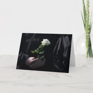 Eine letzte weiße Rose Karte
