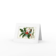 Eine leuchtende Weihnachts-Vintage-Katzenkarte