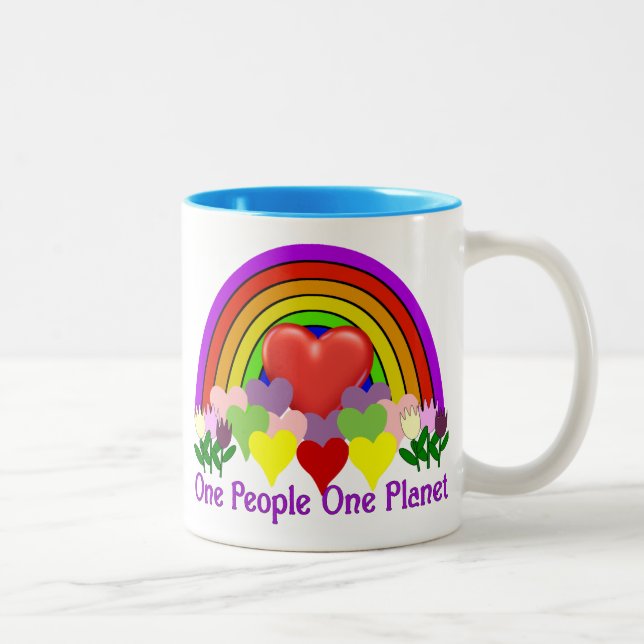 Eine Leute des Planeten-einer Zweifarbige Tasse (Rechts)