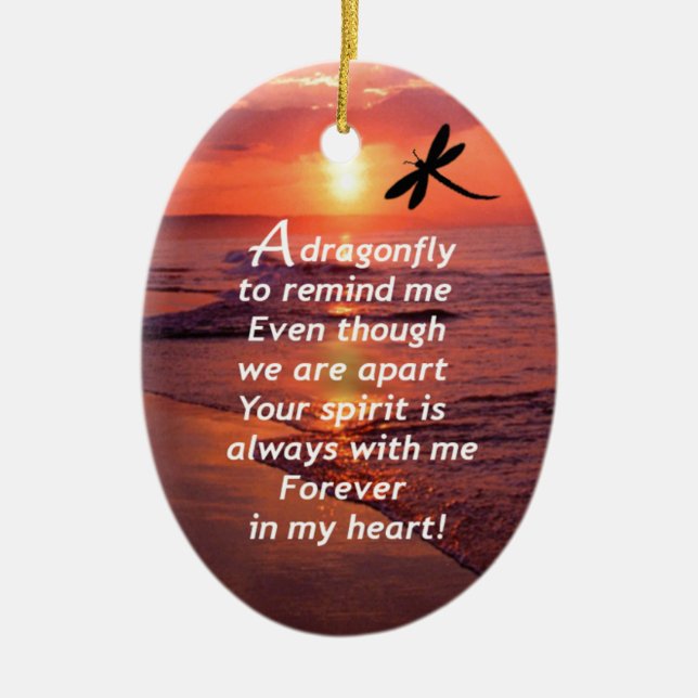 Eine Libelle, zum ich zu erinnern Keramik Ornament (Vorne)