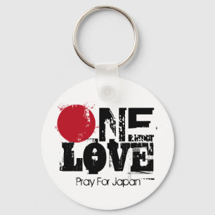 Eine Liebe - beten Sie für Japan Schlüssel-Kette Schlüsselanhänger