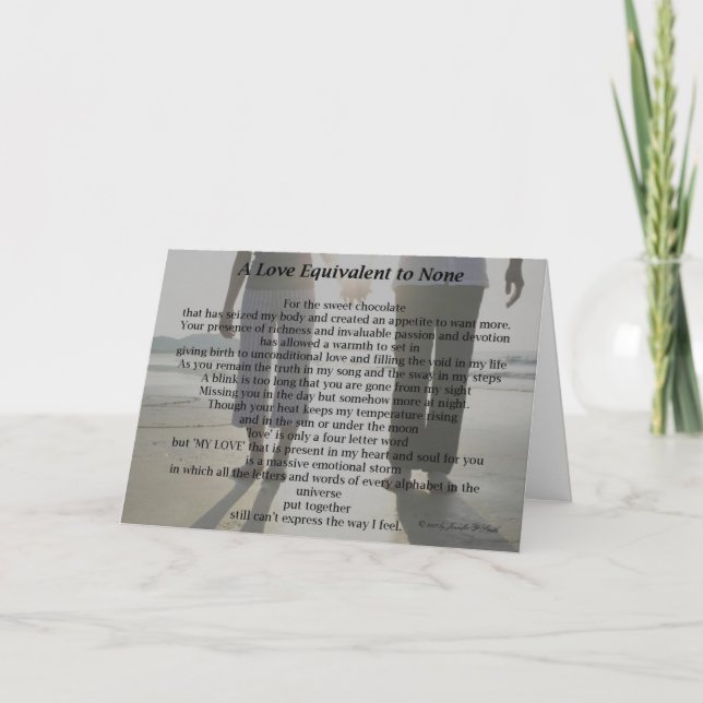 Eine Liebe, die Keine entspricht - Grußkarte Karte (Vorderseite)