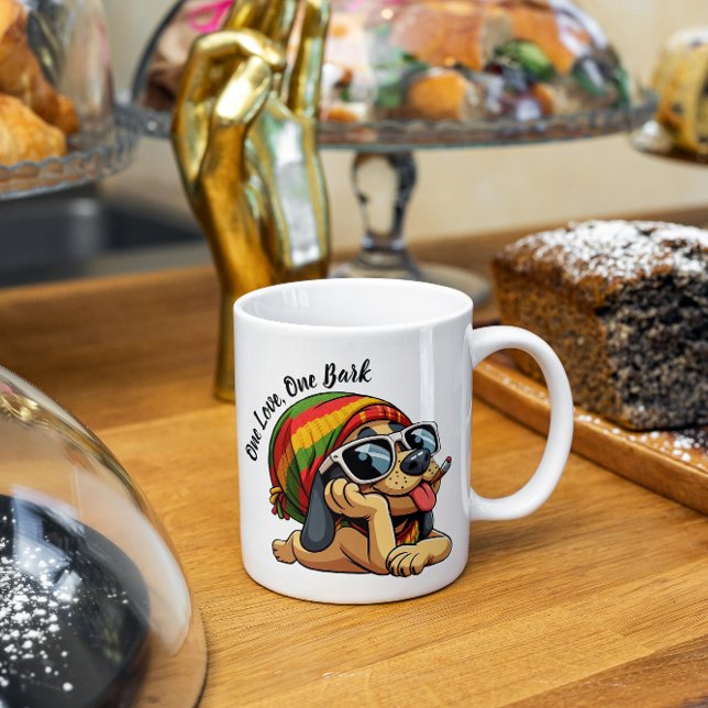 Eine Liebe ein Bark Funny Dog Zweifarbige Tasse (Von Creator hochgeladen)