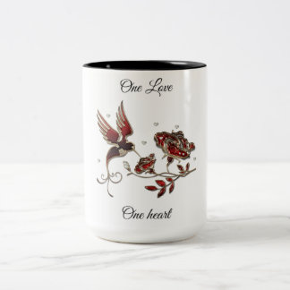 Eine Liebe, eine Herz Kaffee-Tasse Zweifarbige Tasse