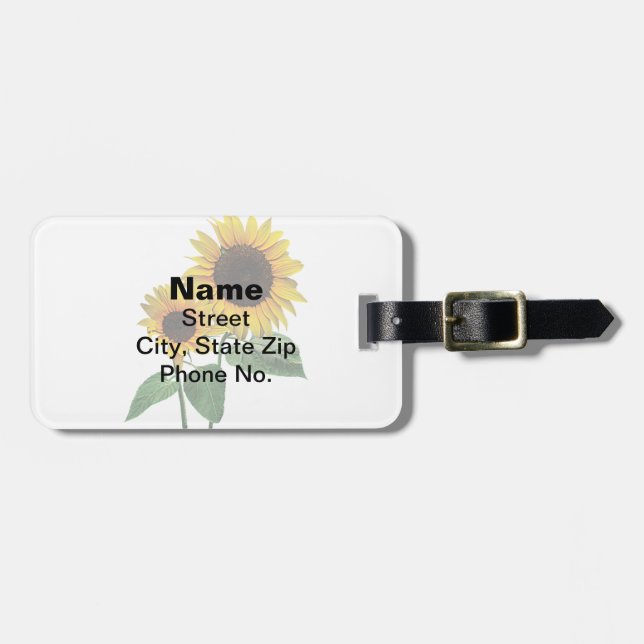 Eine Liebe einer Sonnenblume Gepäckanhänger (Vorderseite horizontal)
