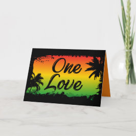 Eine Liebe Einheit und Respekt für alle jamaikanis Karte