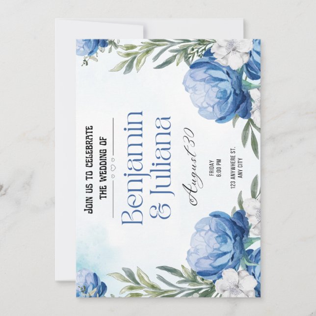 Eine Liebe für das Zeitalter: Nehmen Sie an unsere Einladung (Vorderseite)