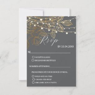 "Eine Liebe-Geschichte entfaltet sich: Unsere Hoch RSVP Karte
