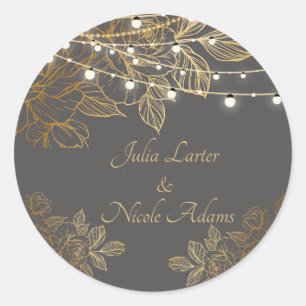 "Eine Liebe-Geschichte entfaltet sich: Unsere Hoch Runder Aufkleber