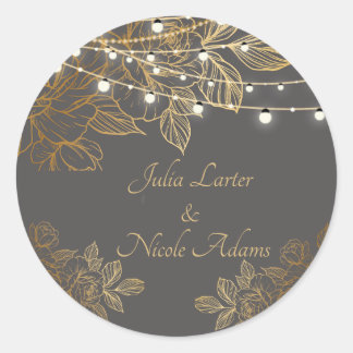 "Eine Liebe-Geschichte entfaltet sich: Unsere Hoch Runder Aufkleber