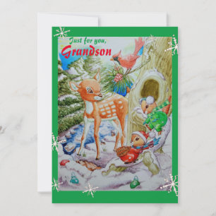 Eine liebe Grandsonnen Weihnachtskarte Feiertagskarte