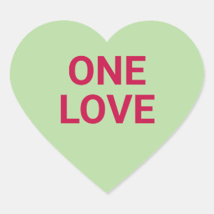Eine Liebe grünes niedliches Valentinstag-Gespräch Herz-Aufkleber