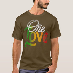 Eine Liebe Heart Rasta Reggae Roots Kleidung T Pea T-Shirt