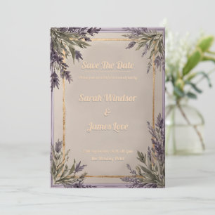 Eine Liebe in Bloom Lavender Wedding Einladung