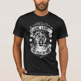 Eine Liebe Jah Rastafari Schwarzer T - Shirt