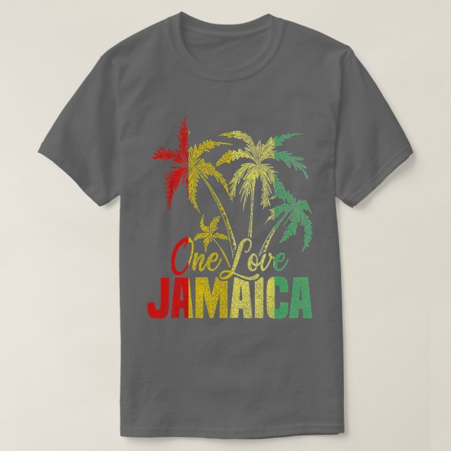 Eine Liebe Jamaica Caribbean Vacation Reggae T-Shirt (Design vorne)