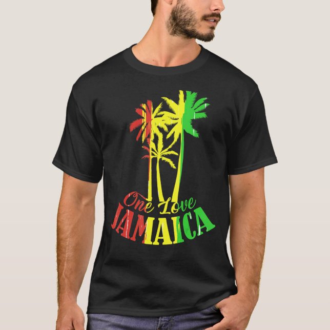Eine Liebe Jamaica Caribbean Vacation Reggea Feel  T-Shirt (Vorderseite)