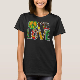 Eine Liebe Jamaica Rasta Reggae Peace Black Histor T-Shirt
