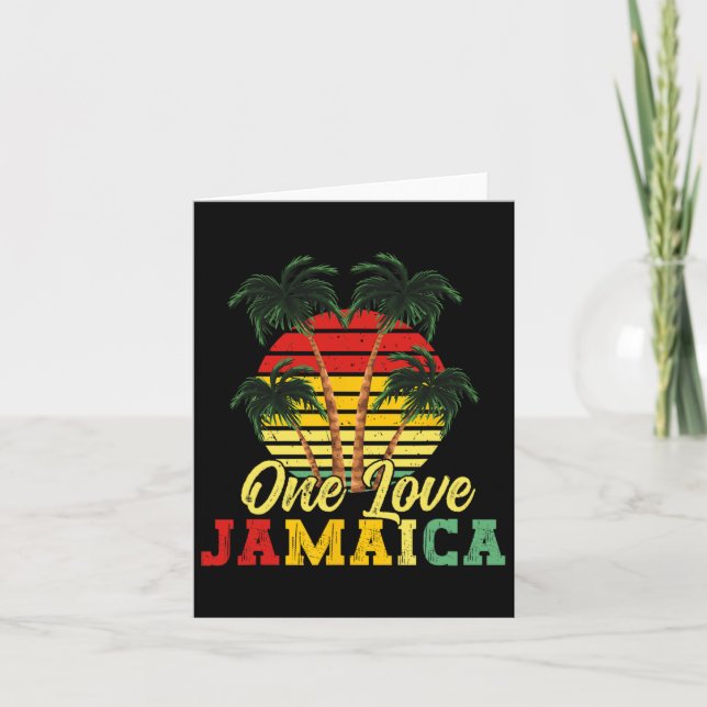 Eine Liebe Jamaica Sommerurlaub Familie Jamaika R Karte (Vorderseite)